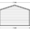 Garažas 30m² (5m x 6m), 44mm