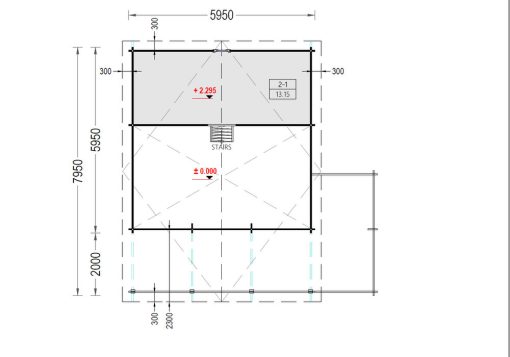Medinis vasarnamis Angers 36 m² + 14 m²