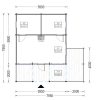 Medinis vasarnamis Angers 36 m² + 14 m²