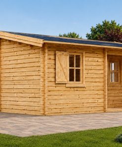Sodo namelis NANTES (44 mm), 6 × 4,7 m, 24 m² + 3,5 m² terasa
