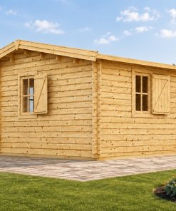 Sodo namelis NANTES (44 mm), 6 × 4,7 m, 24 m² + 3,5 m² terasa