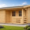 Sodo namelis NANTES (44 mm), 6 × 4,7 m, 24 m² + 3,5 m² terasa