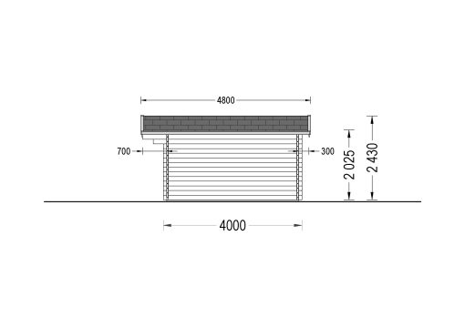 Sodo namelis PALMA 16m² (4x4), 34mm