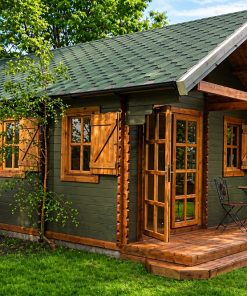 Medinis sodo namelis su mansarda SCOOT, 27 m² + 9 m²