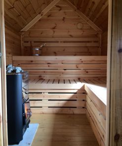Grillio namelis 16,5 m² su 2,5 m pirties priestatu