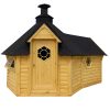 Grilio namelis 9.2 m² su 2.5 m sauna