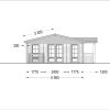 Medinis vasarnamis DONNA 63m², 44mm/44+44 mm