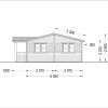 Medinis vasarnamis DONNA 63m², 44mm/44+44 mm