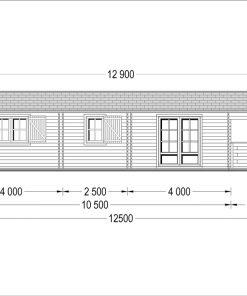 Medinis vasarnamis DONNA 63m², 44mm/44+44 mm