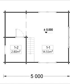 Sodo namelis AVIGNON plokščiu stogu 19.9m²