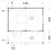 Rąstinis namas CAMILA 24m²- Grindų planas