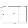 Dvivietis medinis garažas 49.9m² - Plan