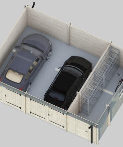 Dviejų vietų garažas Favori 5.7m x 7.7m; (43.7 m²)