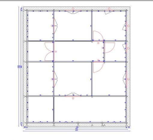 Vasarnamis TITAN (6m xMedinis vasarnamis LUCY – 54.5 m²+32 m² terase 6m) 90 mm -planas
