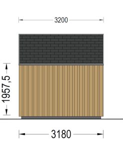 Sodo namelis TONIA 15 m² (34 mm + 19 mm apdailos lentos)
