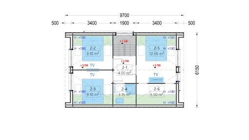 Medinis vasarnamis ASTRID 120 m² (44 mm + apdailos lentos)
