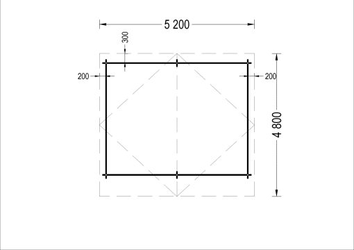 Sodo namelis MARTA (44 mm), 5×4 m, 20 m²