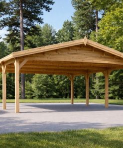 Klasikinė dviguba stoginė automobiliams 36 m²