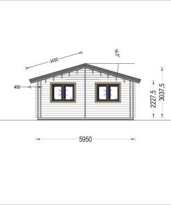 Medinis vasarnamis AGNES 75m², 44 +44 mm