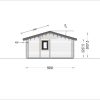 Medinis vasarnamis AGNES 75m², 44 +44 mm