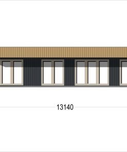 Medinis vasarnamis su apvalkalu KAYA 3 (44 mm + apkalimas), 70 m²
