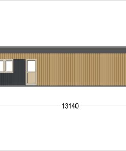 Medinis vasarnamis su apvalkalu KAYA 3 (44 mm + apkalimas), 70 m²