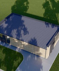 Medinis namas su apdaila KAYA 3 (44 mm + medinė apdaila), 70 m²