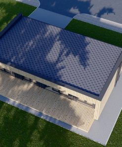 Medinis namas su apdaila KAYA 3 (44 mm + medinė apdaila), 70 m²