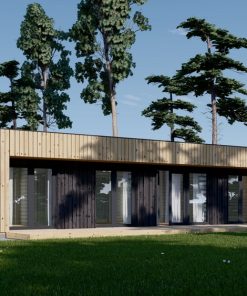 Medinis namas su apdaila KAYA 3 (44 mm + medinė apdaila), 70 m²