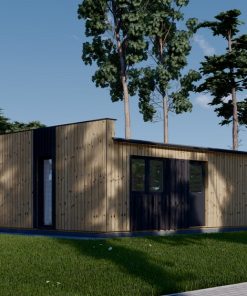 Medinis namas su apdaila KAYA 3 (44 mm + medinė apdaila), 70 m²