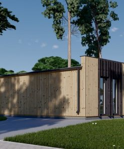 Medinis namas su apdaila KAYA 3 (44 mm + medinė apdaila), 70 m²