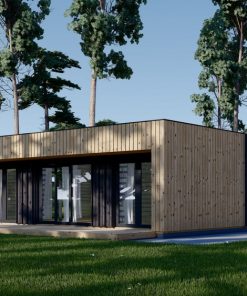 Medinis namas KAYA 1 (44 mm + medinė apdaila), 48 m²