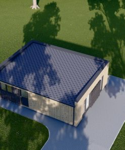 Medinis namas KAYA 1 (44 mm + medinė apdaila), 48 m²