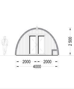 Sodo namelis BRETA (44 mm), 4×6 m, 24 m²