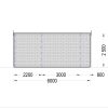 Sodo namelis BRETA (44 mm), 4×6 m, 24 m²