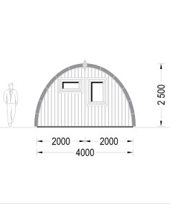 Sodo namelis BRETA (44 mm), 4×6 m, 24 m²