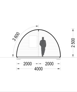 Sodo namelis BRETA (44 mm), 4×6 m, 24 m²