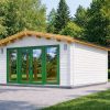 Medinis sodo namelis MIA (44 mm), 5,5 × 5,5 m, 30 m²