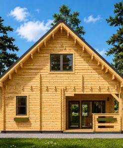 Dviaukštis medinis namas DORIS (44+44 mm) – 80 m²