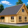 Dviaukštis medinis namas DORIS (44+44 mm) – 80 m²