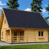 Dviaukštis medinis namas DORIS (44+44 mm) – 80 m²