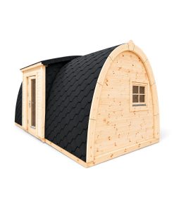Apšiltintas kempingo namelis su šoniniu įėjimu – 3,25 × 6,6 m