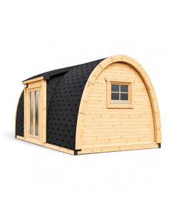 Apšiltintas kempingo namelis su šoniniu įėjimu – 3,25 × 5,9 m